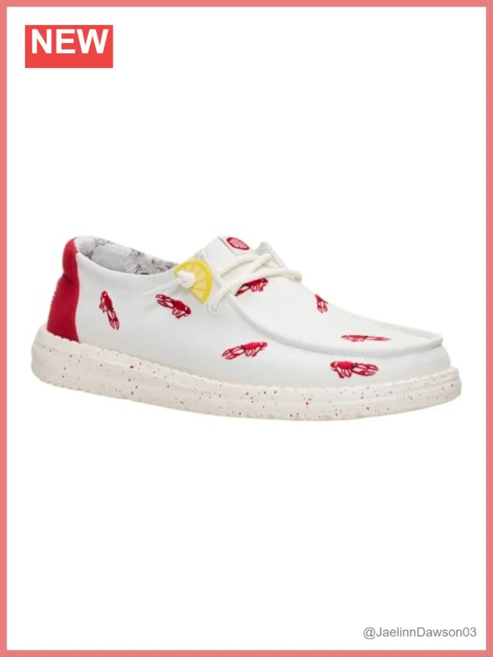 Women's Embroidered Crawfish Slip On Loafer - Lightweight Textile